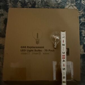 G40 Replacement LED Light Bulbs - 270K - 75 Pack. New in box